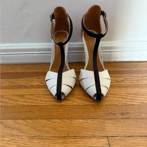 Chic Black and Cream Women's Heels